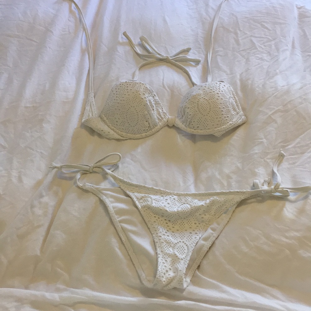 New white H&M bathing suit.